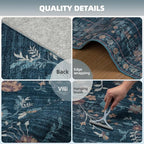 Washable Rugs 8x10 Area Rugs for Living Room, Ultra Soft Faux Wool Retro Carpets - Image 2