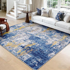 RELEANY Washable Area Rugs Square 8ft Non-Slip Modern Abstract Soft by RELEANY