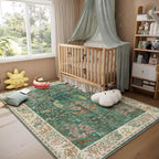 Machine Washable Rugs for Living Room: 5x7 Bedroom Rug Vintage Rug Stain - Image 7