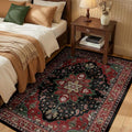 RELEANY Area Rugs 3'x4' Washable Non-Slip, Floral Vintage Distress Medallion by RELEANY
