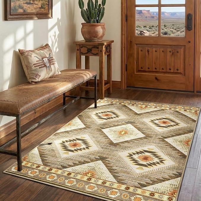BESTSWEETIE Area Rug 3x5 Machine Washable Non-Slip Low Pile Print Pattern - Image 2