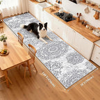 HEBE Hallway Runner Rug 3'x14' Washable Vintage Distressed Area Rugs Non Slip - Image 2