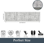 Runner Rug 2x8 Washable Hallway: Non Slip Kitchen Runners - Image 2