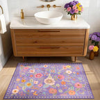 RELEANY Floral 2x3 Area Rugs Washable Print Boho Cute Carpet Non Slip Flower - Image 8