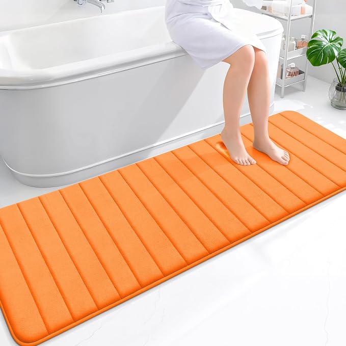 OLANLY Memory Foam Long Bathroom Rugs Runner 70x24, Super Soft Absorbent Bath by OLANLY