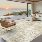 Soalmost Abstract Rug 8x10 Large Living Room Rugs Neutral Modern Washable Area by Soalmost