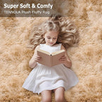 2x6 Soft Fluffy Beige Runner Rug - Image 8