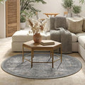 Rugxara 4ft Circle Rug, Soft Round Rug, Washable Non Slip Boho Area Rug by Rugxara