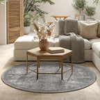 Rugxara 4ft Circle Rug, Soft Round Rug, Washable Non Slip Boho Area Rug by Rugxara