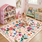 RELEANY Floral 8x10 Area Rugs Washable Print Boho Cute Carpet Non Slip Flower - Image 8