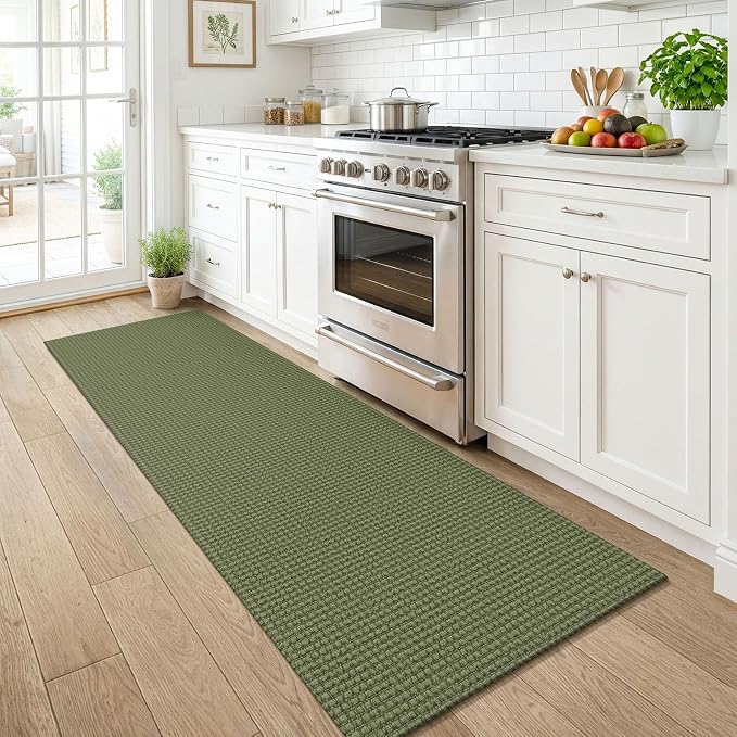 KOZYFLY Cotton 2x6 Washable Runner Rug, Non Slip Runners - Image 2