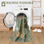 Lahome Floral Rugs for Entryway, 2X3 Washable Kitchen Rugs Ultra-Thin Soft Rug - Image 5
