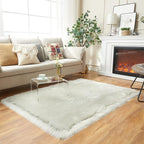 EasyJoy Ultra Soft Fluffy Shaggy Area Rug Faux Fur Rug Chair Cover Seat Pad - Image 2