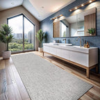 CAMILSON Indoor and Outdoor Runner Rug Gray Solid Boho Woven Design - Image 6