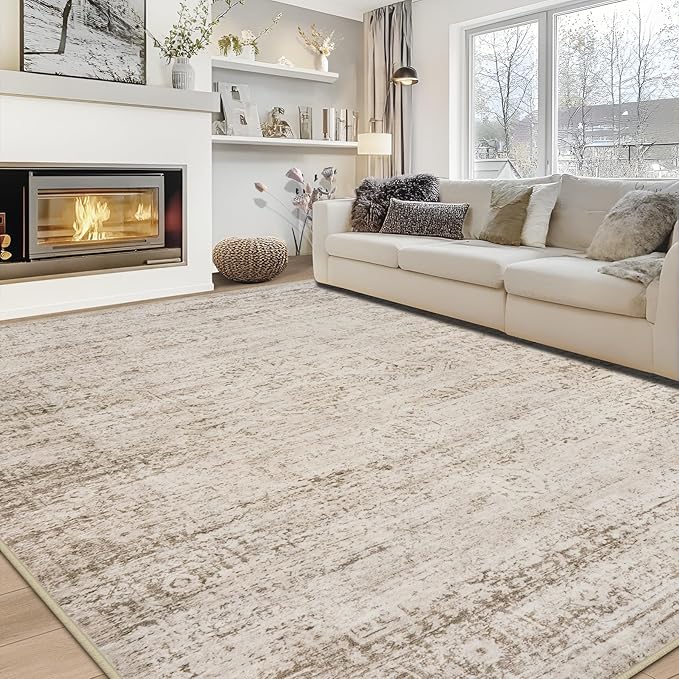 10x14 Area Rugs Large Living Room Rug Washable: Modern Abstract Rug Indoor by Aelenmu