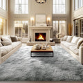 qulint 9x12 Area Rug for Living Room, Soft Shag Large Rug for Bedroom Fluffy by QULINT