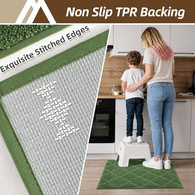 COSY HOMEER Kitchen Rugs 20" x 32" Washable Non Slip Kitchen Mats - Image 3