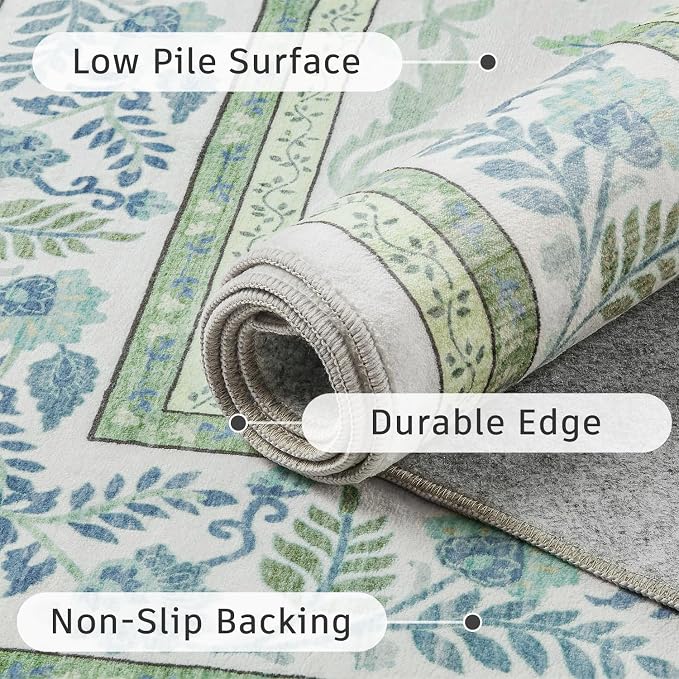 DCX Green 5x7 Rug, Kid & Pet Friendly - Image 8