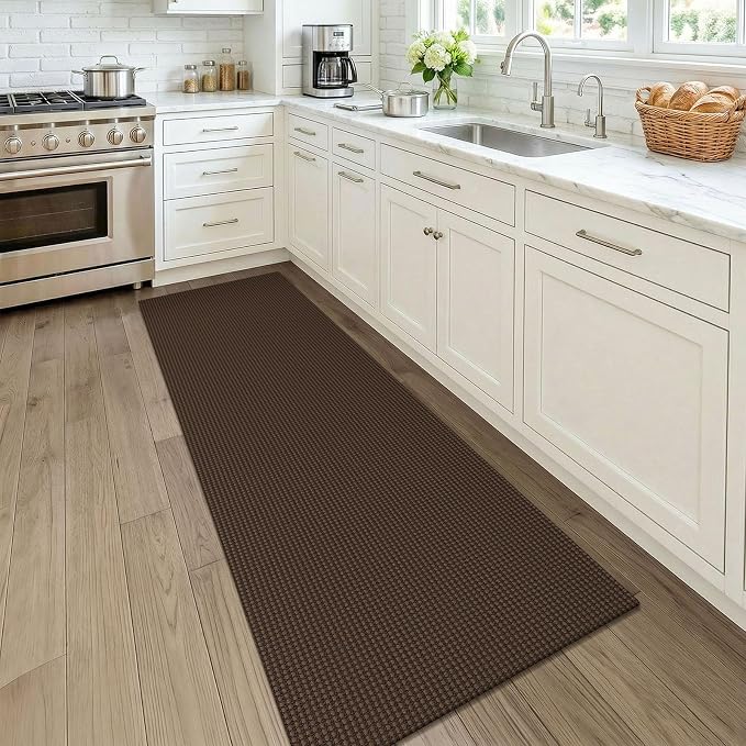KOZYFLY Woven 2x7 Washable Kitchen Runner Rug, Non Slip Runners - Image 2