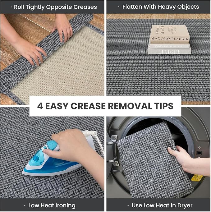 IOHOUZE Washable Runner Rug 2.6x10 Non Slip Rubber Backed Long Hallway Runner - Image 2