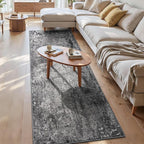 3x8 Black Rug Runners for Hallways Kitchen Runner Rug Non Slip Washable Black by OmpaaHomeDecor