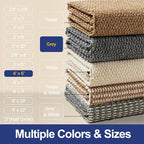 Faux Jute Area Rug 4'x6', Washable & Non-Slip, No Odor. Farmhouse Boho Style - Image 6