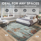 9x12 Area Rugs for Living Room Rug Washable: Modern Large Rug for Dining Room - Image 2
