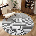 Washable Rug 4ft Area Rugs for Living Room, Abstract Rug for Bedroom, Soft by ROYHOME