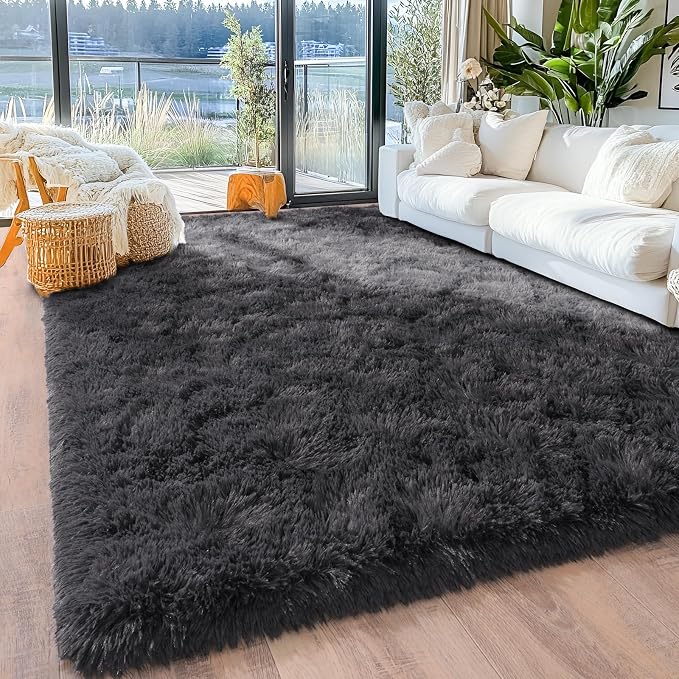 5x7 Fluffy Fuzzy Area Rug for Living Room Bedroom, Ultra Soft Rugs for Living - Image 3