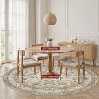 8ft Round Vintage Living Room Area Rug - Image 5