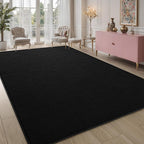 Pettop 6x9 ft Black Area Rugs for Bedroom Living Room, Washable Memory Foam - Image 7
