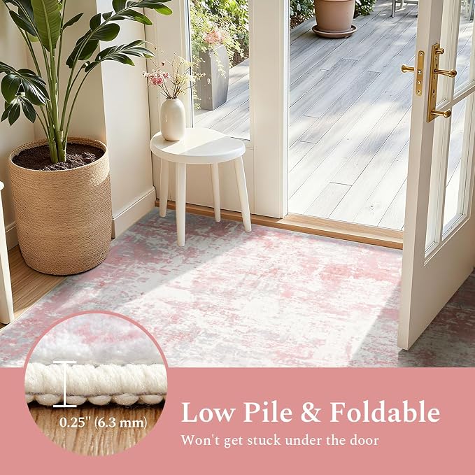 Rugflix 8x10 Area Rugs for Kids Girls Room, Washable Large Rug Stain-Resistant - Image 8