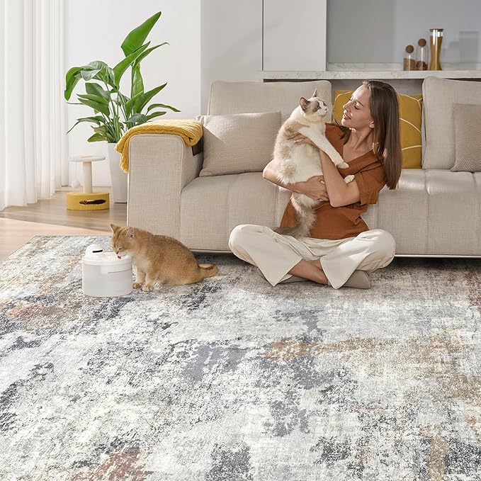 DMOYEST 10x14 Area Rug for Living Room, Washable & Non Slip Large Indoor Carpet - Image 5