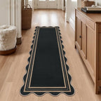 Scalloped 2x6 Kitchen Runner Rug, Washable Rugs - Image 7