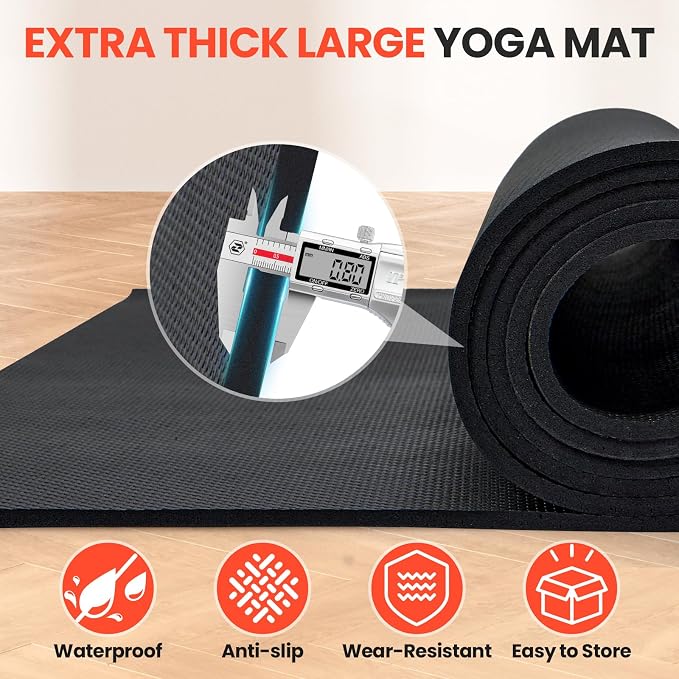 Stepwaver Extra Large Exercise Mat, Shoe-Friendly, Ultra Durable, Thick Large - Image 5