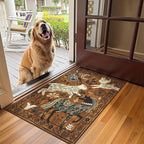 jinchan 2x3 Cute Area Rug Kids Washable Fun Rug Earthy Brown Starlit Boho Small - Image 3