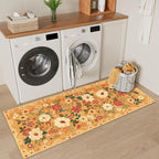 DUKINO 2x5 Runner Rug for Hallway, Washable Kitchen Floral Runner Rug - Image 6