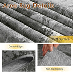 4x6 Ft Area Rugs for Living Room, Soft Non-Slip Washable Rugs Modern Abstract - Image 6