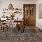 Latte&Fog 6x9 Area Rugs for Living Room, Large Vintage Taupe Brown Washable Rug - Image 4