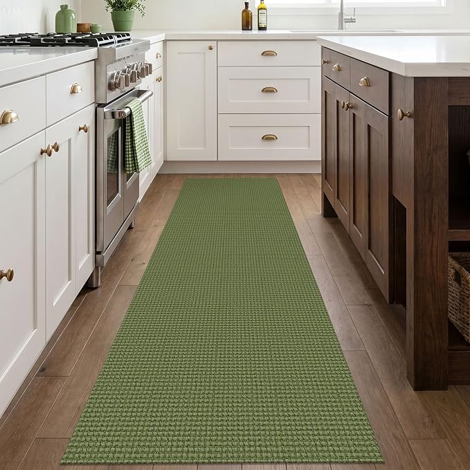 IOHOUZE Washable Runner Rug 2.6x8 Non Slip Rubber Backed Wide Hallway Runner - Image 2