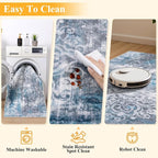 HEBE Washable Hallway Runner Rug 2'x 5' Non Slip Kitchen Rugs Runner, Low Pile - Image 4