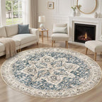 Tortania 4' Round Area Rug Living Room Rugs - Image 4