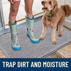 Smiry Dog Door Mat for Muddy Paws 70x24, Absorbent Dirt Trapper, Non-Slip - Image 3
