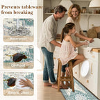 Boho Kitchen Mats for Floor 2 Piece Set Anti Fatigue Cushioned PVC Kitchen Rugs - Image 5