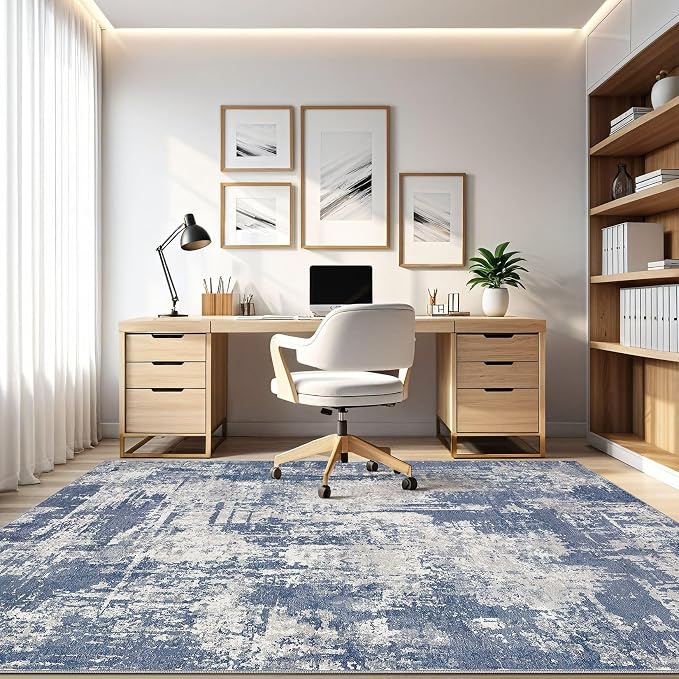 8x10 Area Rugs Living Room: Washable Large Abstract Modern Soft Rug Stain - Image 7