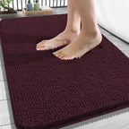 OLANLY Bathroom Rugs 34x21, Extra Soft Absorbent Chenille Bath Rugs, Rubber by OLANLY