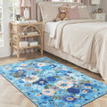Floral Machine Washable Rug, 3x5 Rug Non Slip Soft Bedroom Rugs by WelcometoBabovid