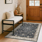 Black Boho Washable Entry Rug, 3x4 Rugs - Image 8