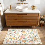 RELEANY Floral 2x3 Area Rugs Washable Print Boho Cute Carpet Non Slip Flower - Image 8