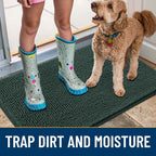 Smiry Dog Door Mat for Muddy Paws 47x24, Absorbent Dirt Trapper, Non-Slip - Image 3